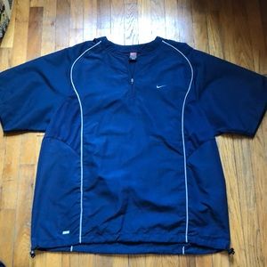 Blue Nike Dri Fit quarter zip shirt
